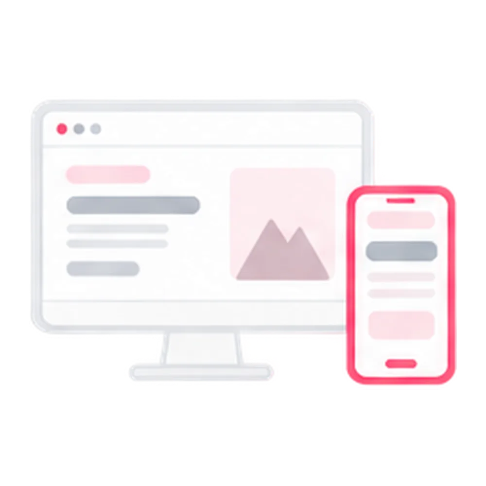 Minh hoạ website hiển thị tốt trên máy tính và điện thoại