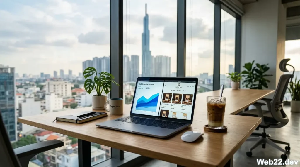 Dịch vụ thiết kế website thực chiến tại Web22.dev, giao diện thương mại điện tử chuyên nghiệp cho doanh nghiệp Việt