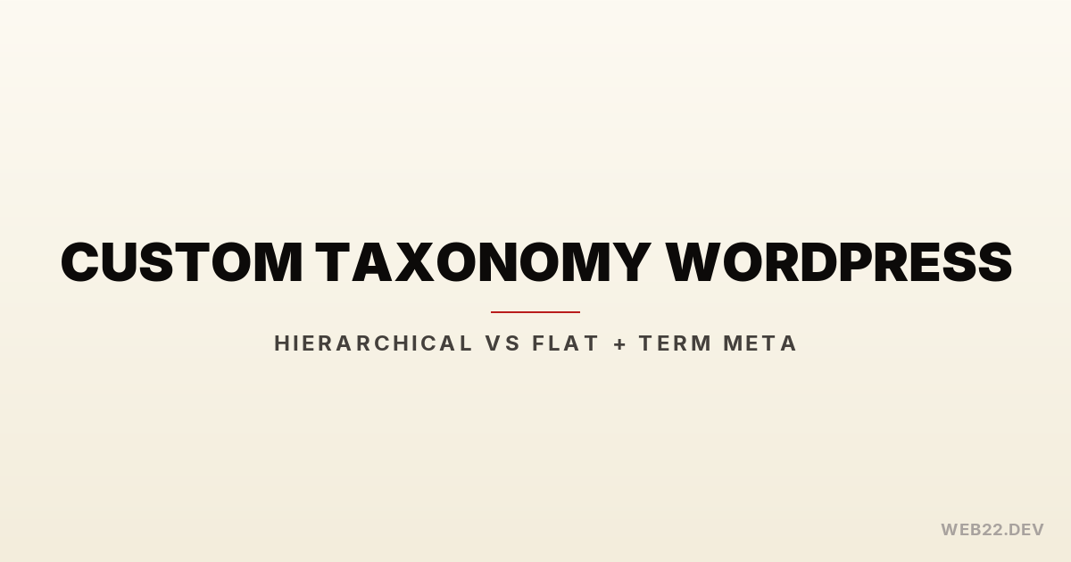 Featured: custom taxonomy wordpress