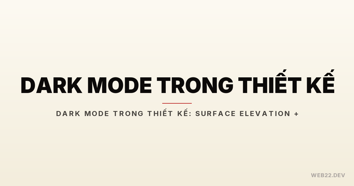 Featured: dark mode trong thiết kế