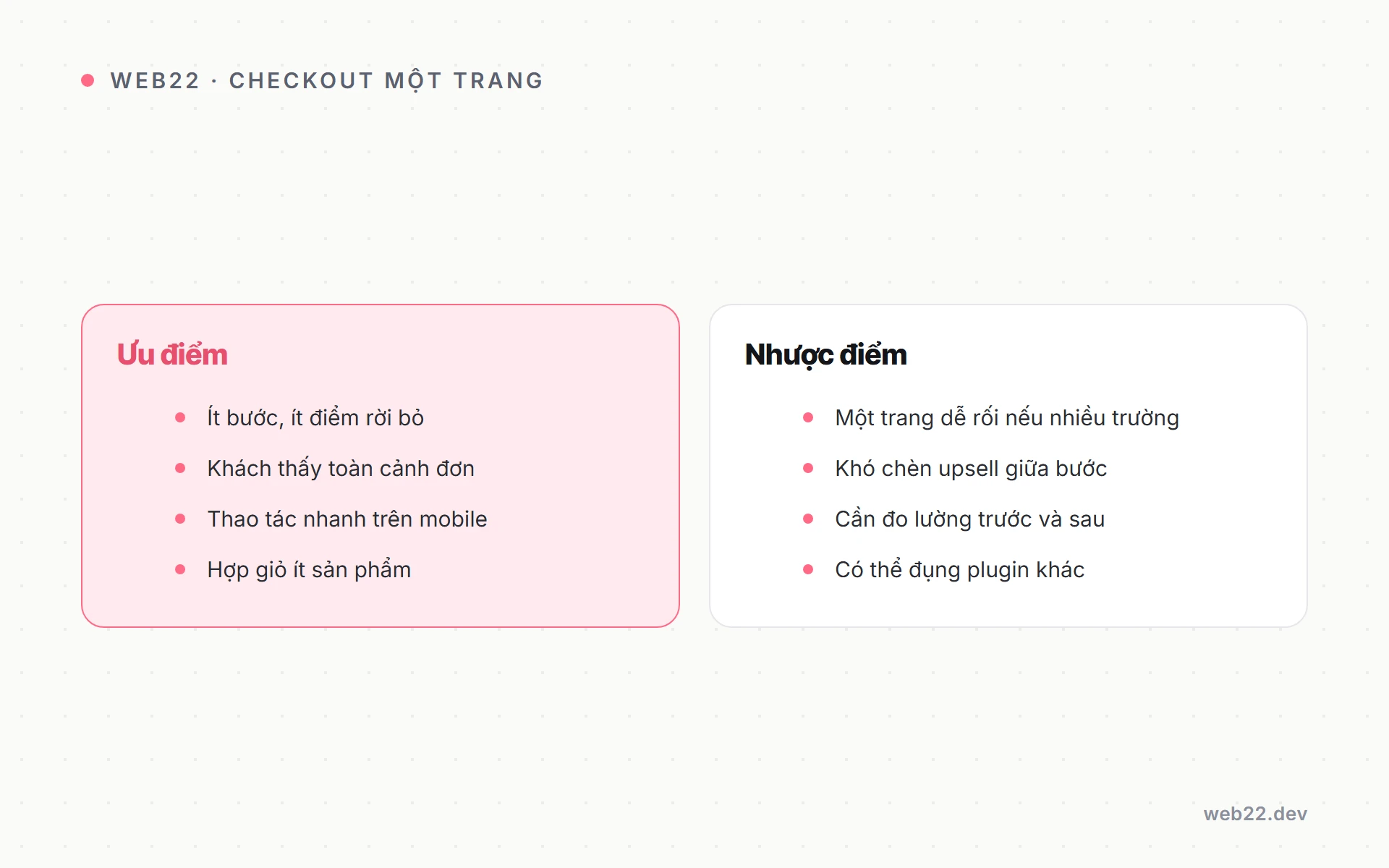 Gộp thanh toán về một trang cho shop WooCommerce 3 Ưu và nhược điểm của checkout một trang trong WooCommerce