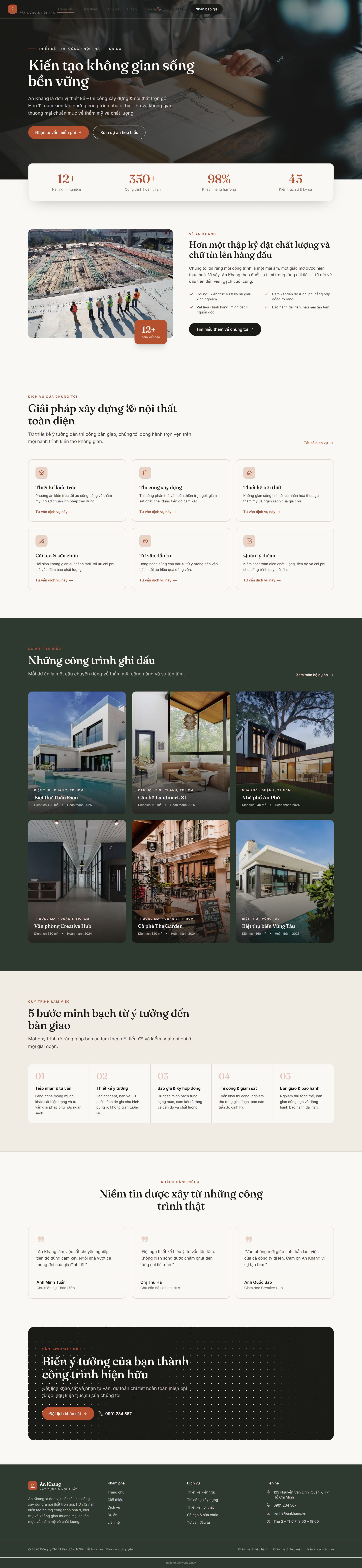 Trang chủ web công ty An Khang