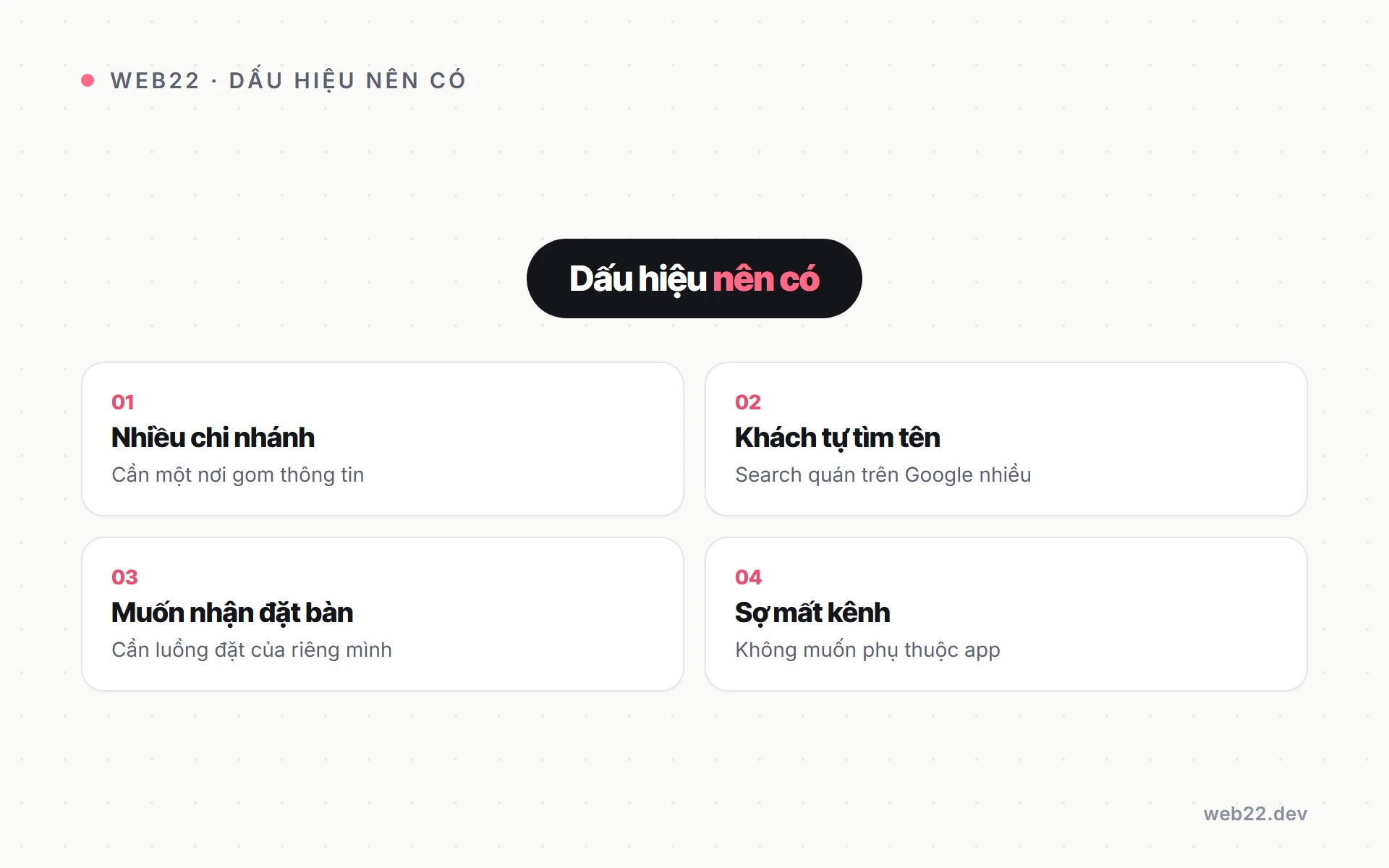 Các dấu hiệu cho thấy nhà hàng nên có website riêng ngay