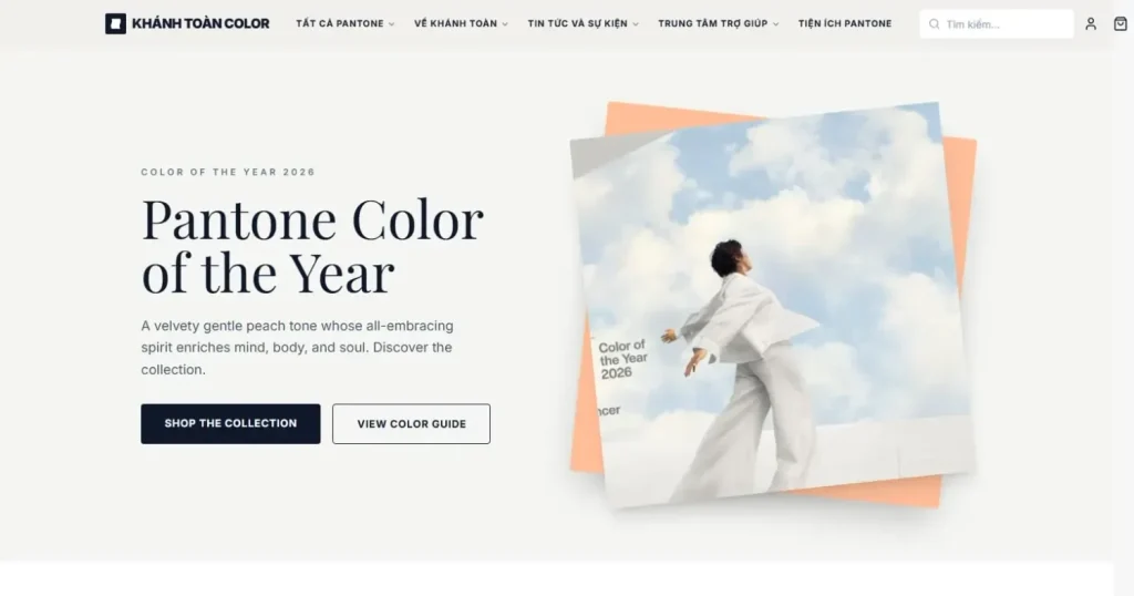 Giao diện trang chủ website Khánh Toàn Color do Web22 thiết kế
