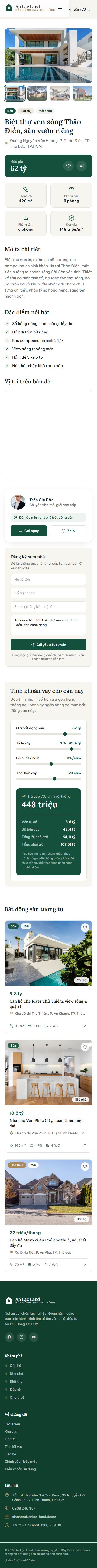 Chi tiết BĐS trên điện thoại