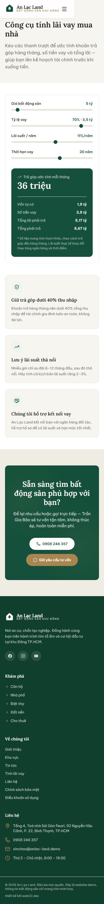Tính lãi vay trên điện thoại