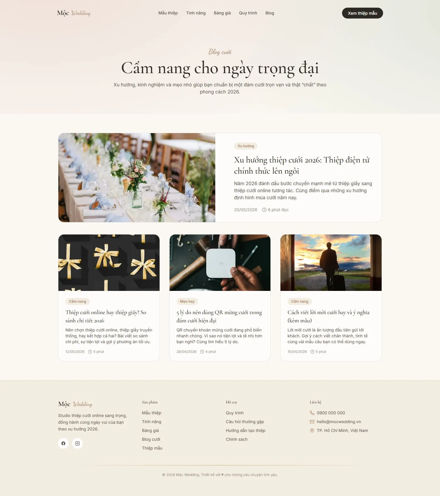 Blog cẩm nang cưới