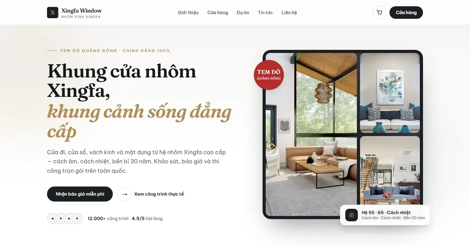 Nhôm kính Xingfa — web đại lý cửa nhôm chính hãng