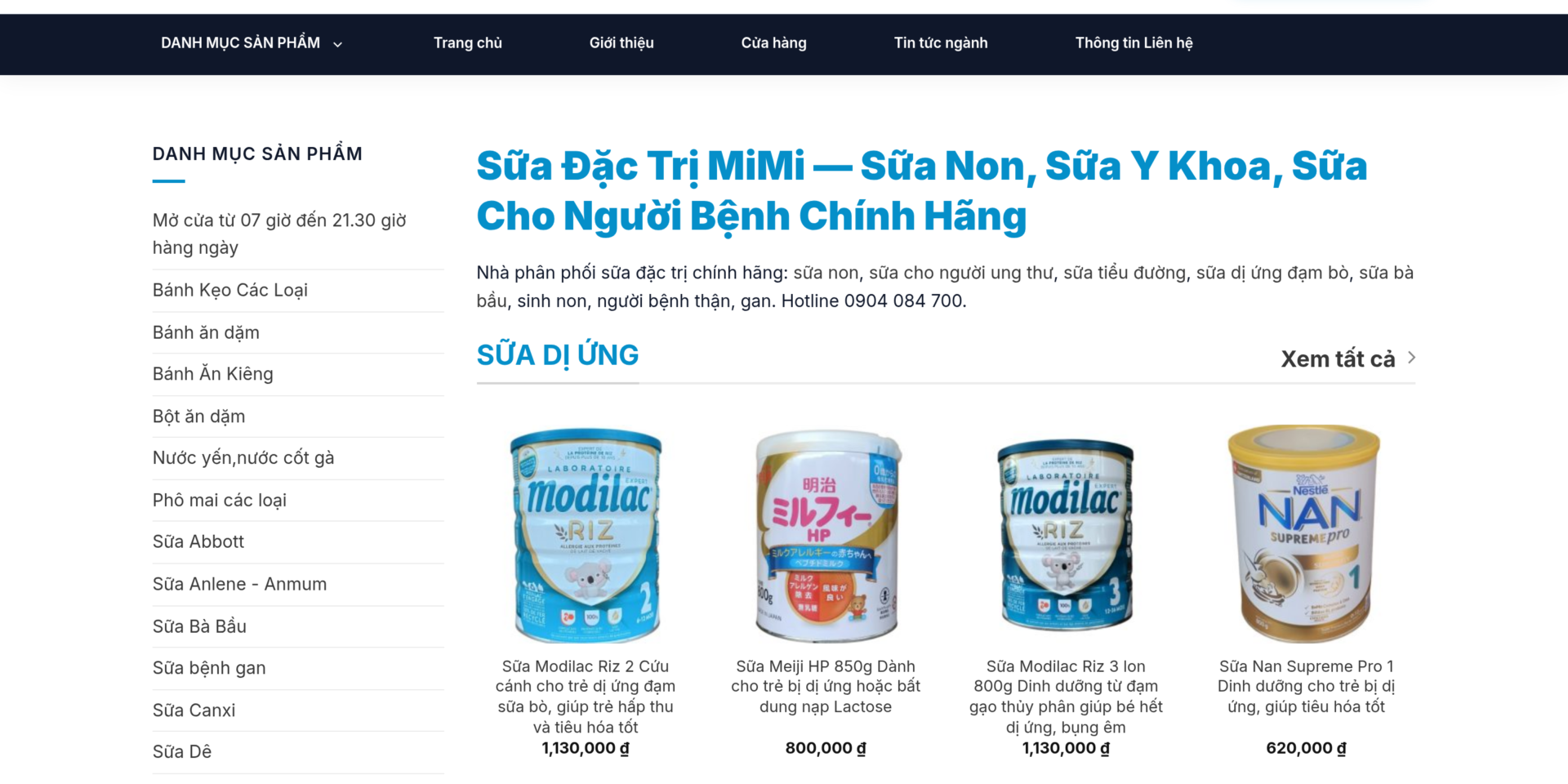 Sữa Đặc Trị MiMi — cửa hàng sữa y khoa chuẩn SEO