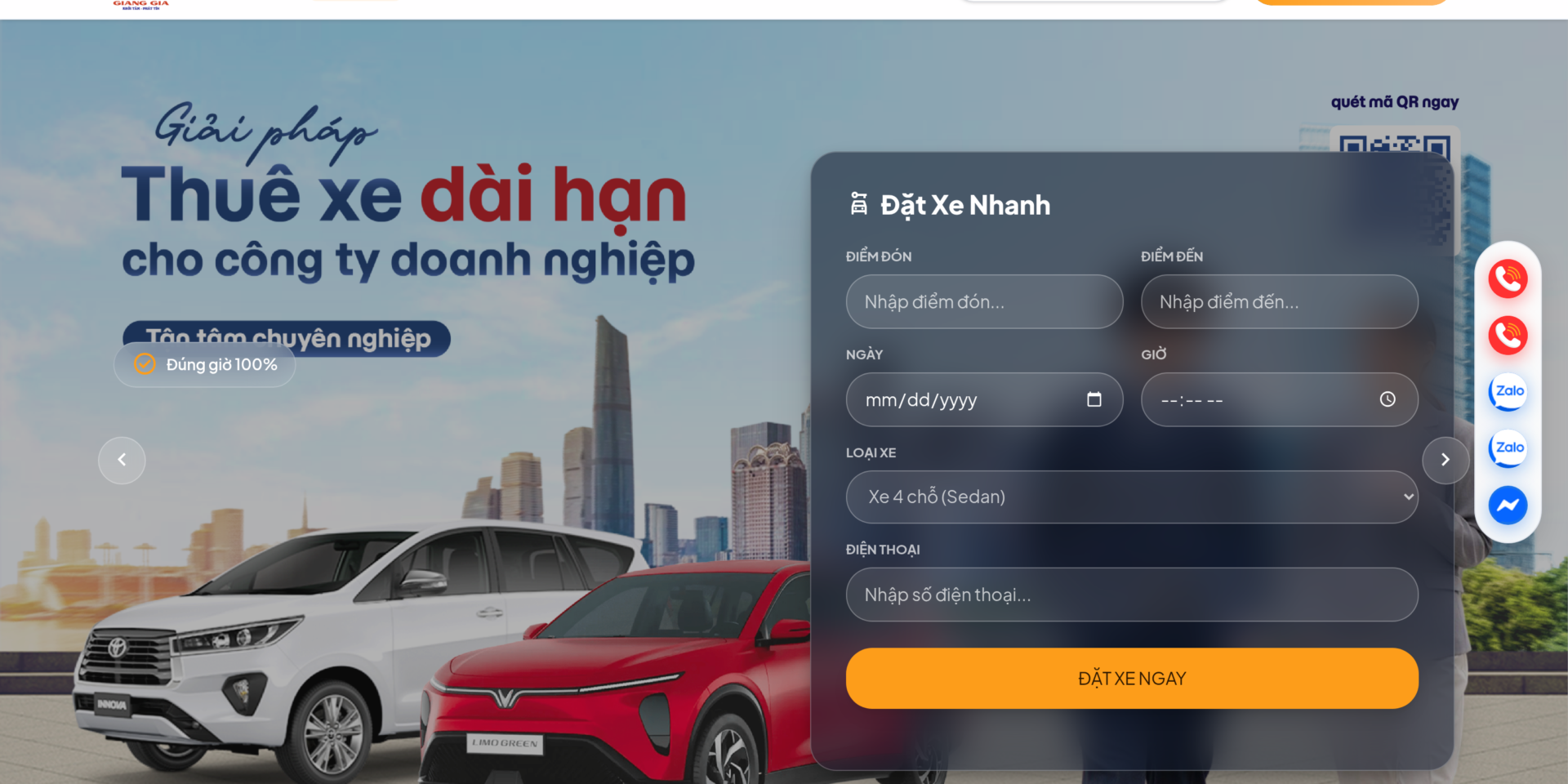 Thuê Xe Giang Gia — web dịch vụ cho thuê xe Hà Nội