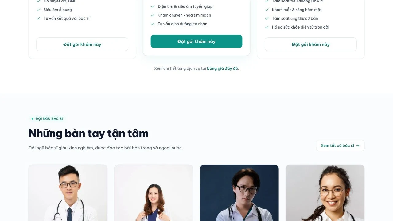 Trang chủ web mẫu phòng khám đa khoa An Tâm do Web22 dựng, dẫn thẳng tới đặt lịch khám và danh sách chuyên khoa