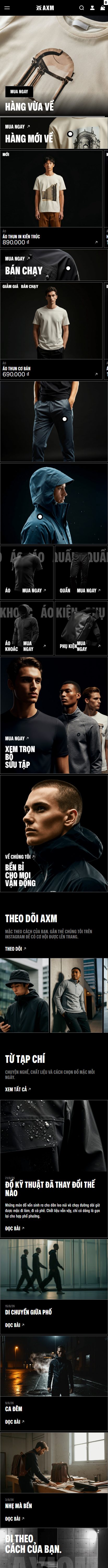 Trang chủ AXM trên điện thoại