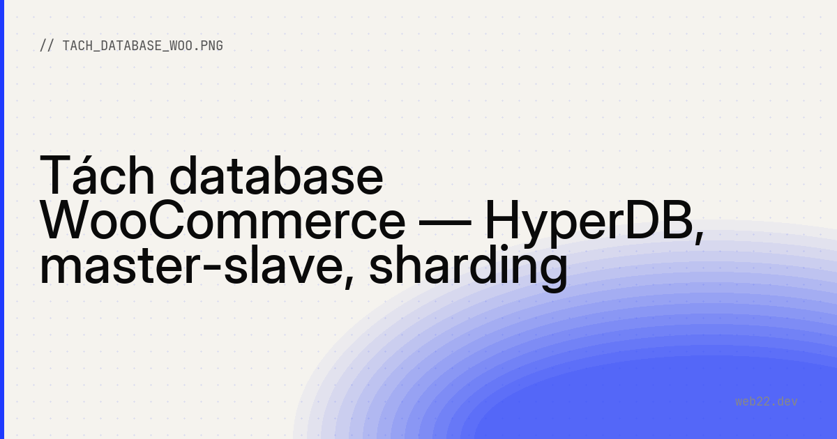 Tách database WooCommerce — HyperDB, master-slave, sharding multi-store