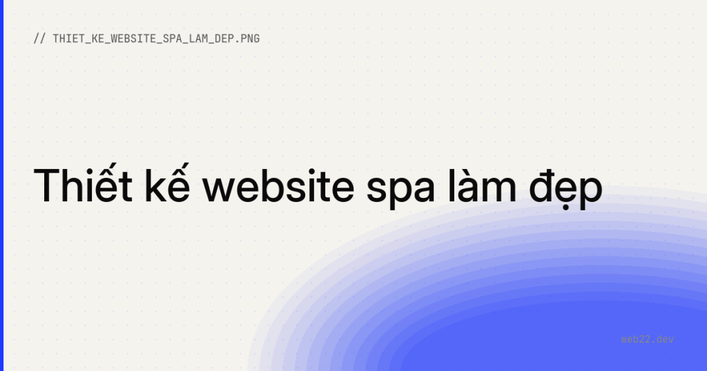 Thiết kế website spa làm đẹp
