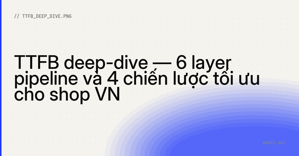 TTFB deep-dive — 6 layer pipeline và 4 chiến lược tối ưu cho shop VN